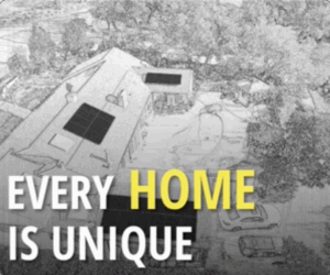 solar panel house drawing