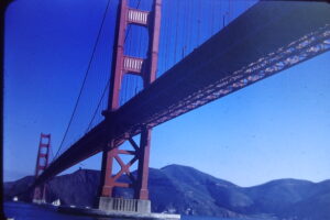 Golden Gate bridge vintage photo