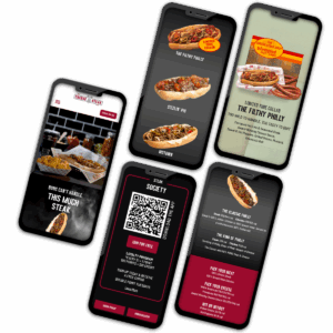 cheesteak website phone mockup