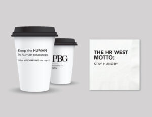 PBG coffee cup and napkin