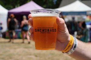 brewgrass logo on beer cup